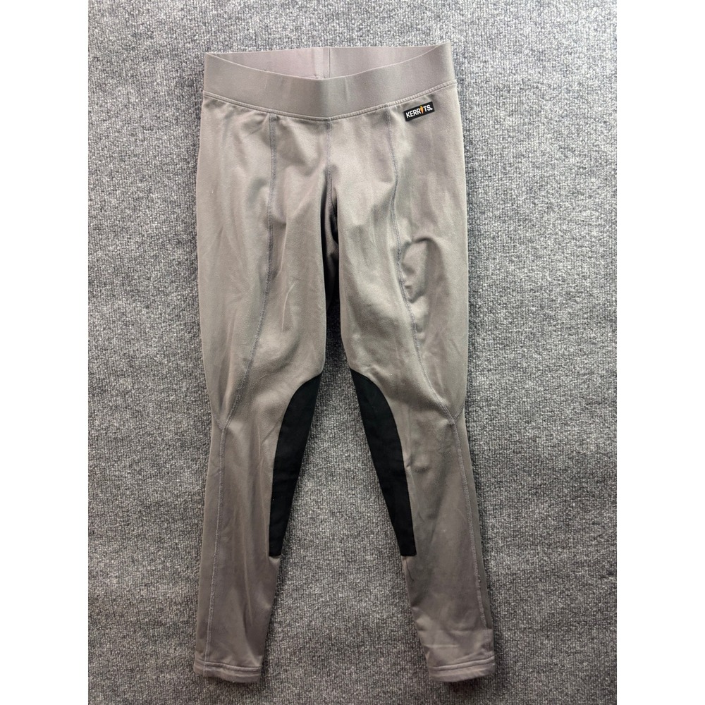 Kerrits Riding Tights Women Size M Grey Knee Patch Equestrian Leggings